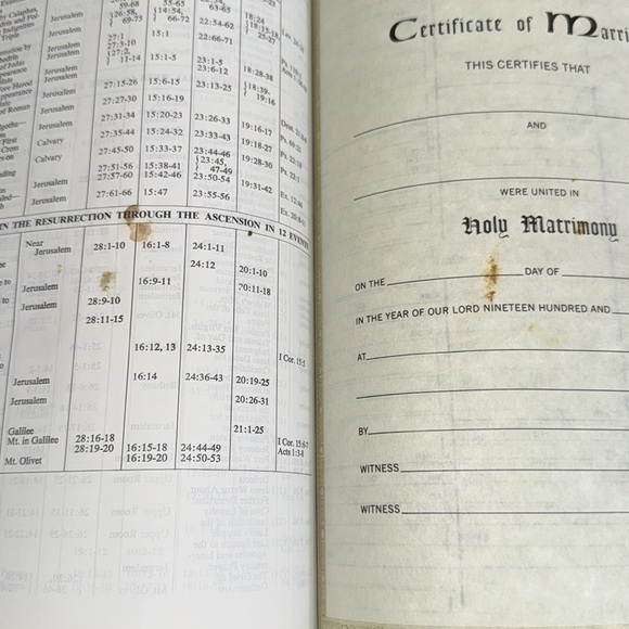 White Gold Holy Bible Mendenhall KJV red‎ letter edition Master Reference 1971 - Picture 3 of 11